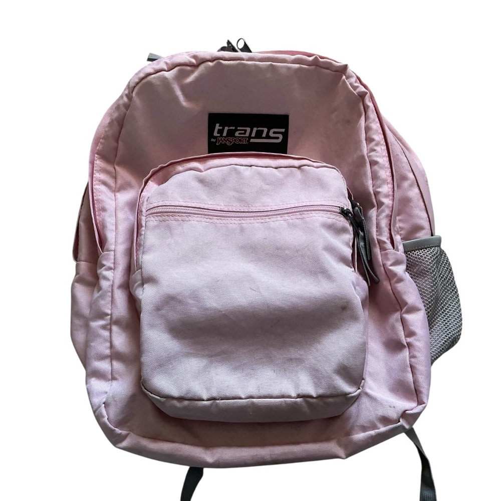 Pink trans by JanSport backpack large with laptop sleeve